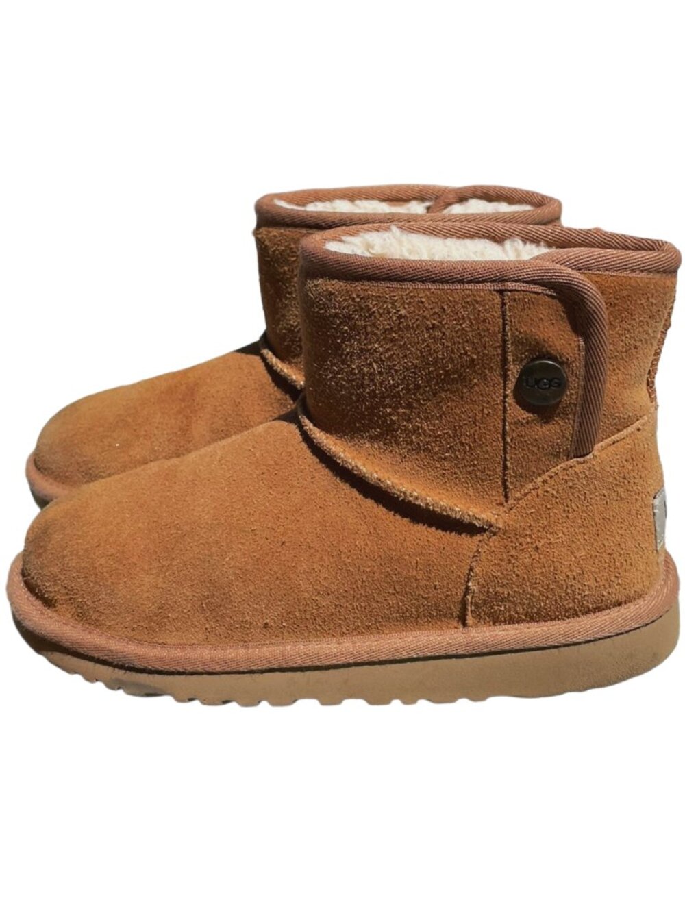 UGG Jona Chestnut Suede Mini Boots Kids Size 2